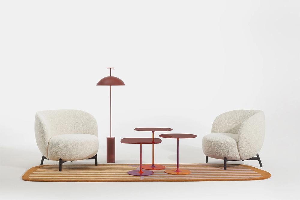 KARTELL armchair LUNAM fabric CURLY