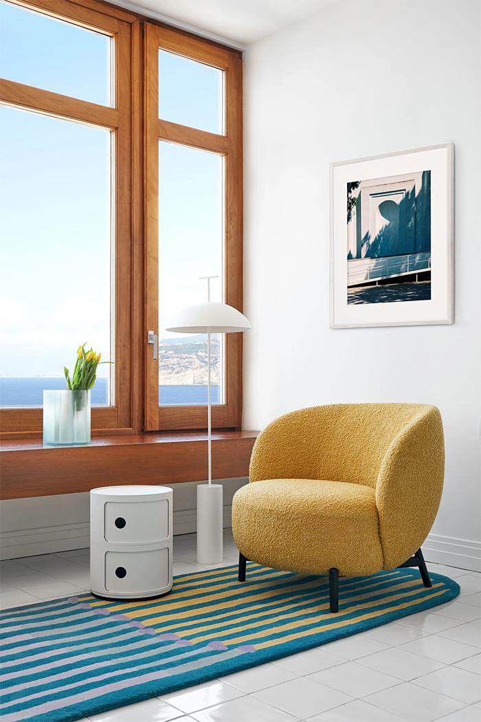 KARTELL armchair LUNAM fabric CURLY