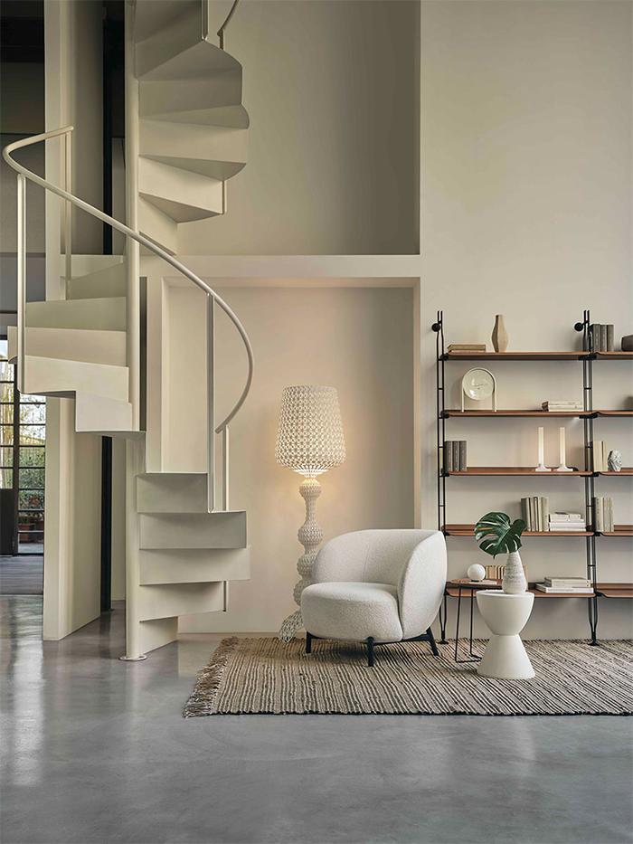 KARTELL armchair LUNAM fabric CURLY