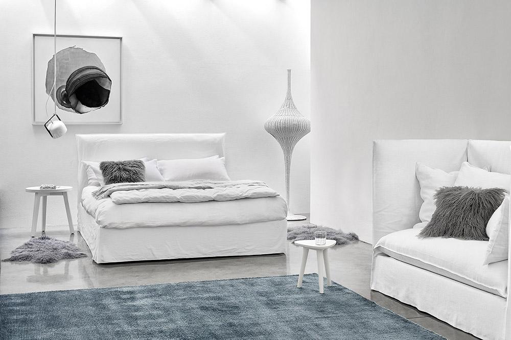 GERVASONI double bed GHOST 80 for mattress 180x200 cm