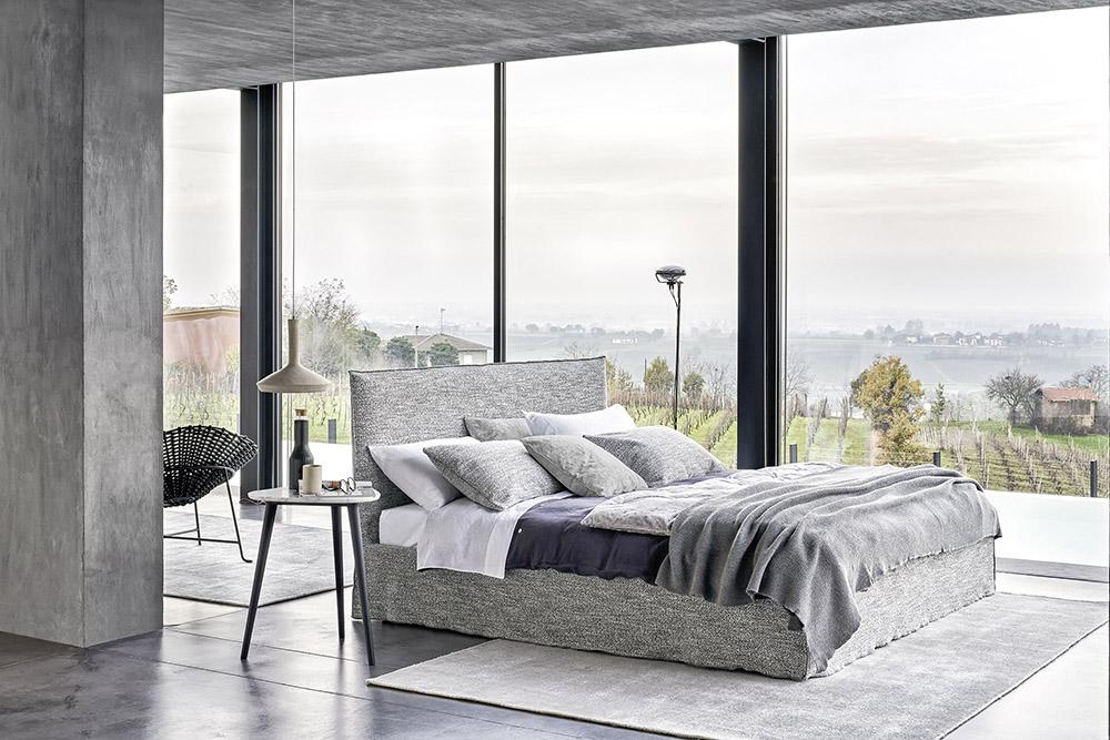 GERVASONI double bed GHOST 80 for mattress 180x200 cm