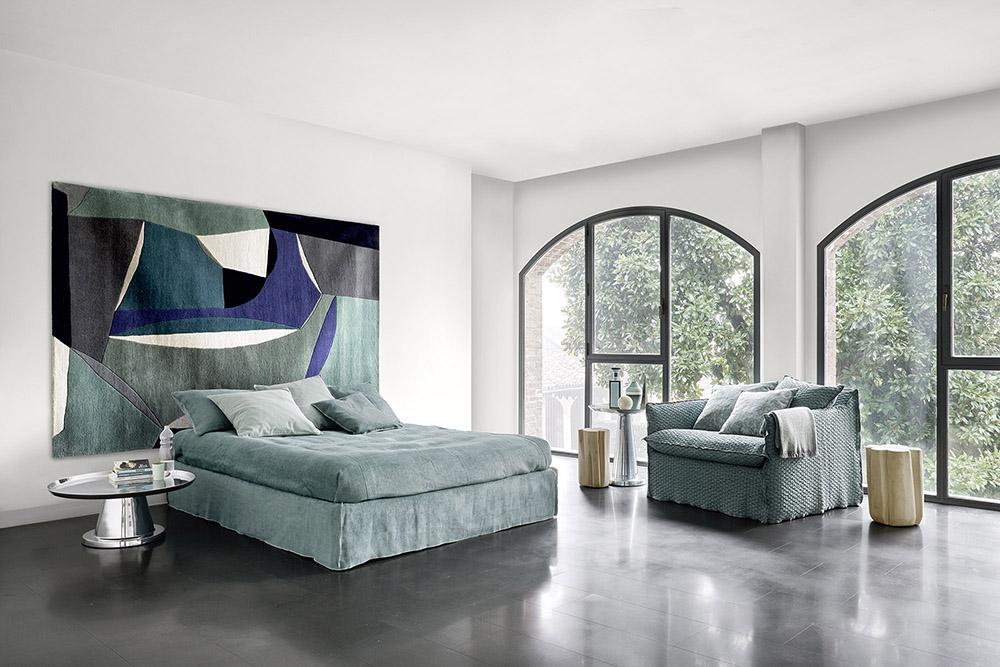 GERVASONI lit deux personnes avec Caveau 1 GHOST 80 L pour matelas de 160x200 cm