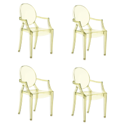 KARTELL set of 4 chairs LOUIS GHOST