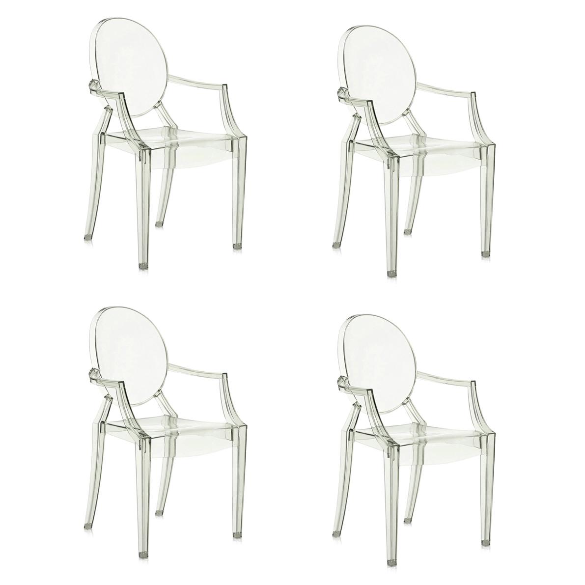 KARTELL set of 4 chairs LOUIS GHOST