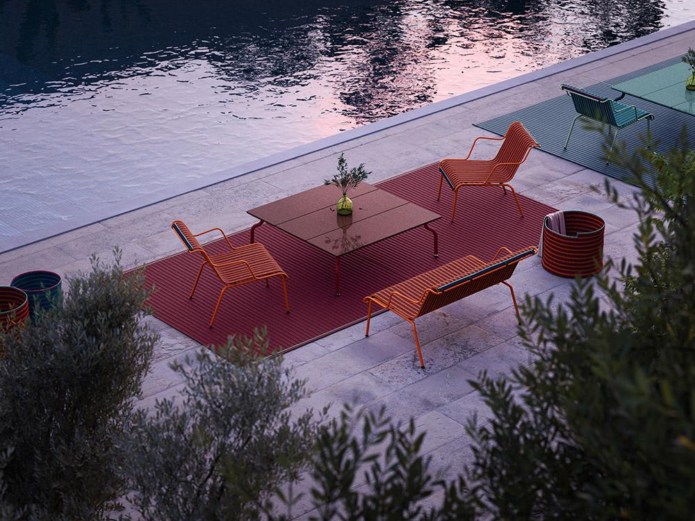 MAGIS set de 2 nattes tressées pour fauteuils basses pour l'extérieur SOUTH