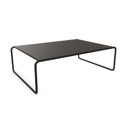 THONET coffee table B 20 B (Black - Beech I and matt black steel)