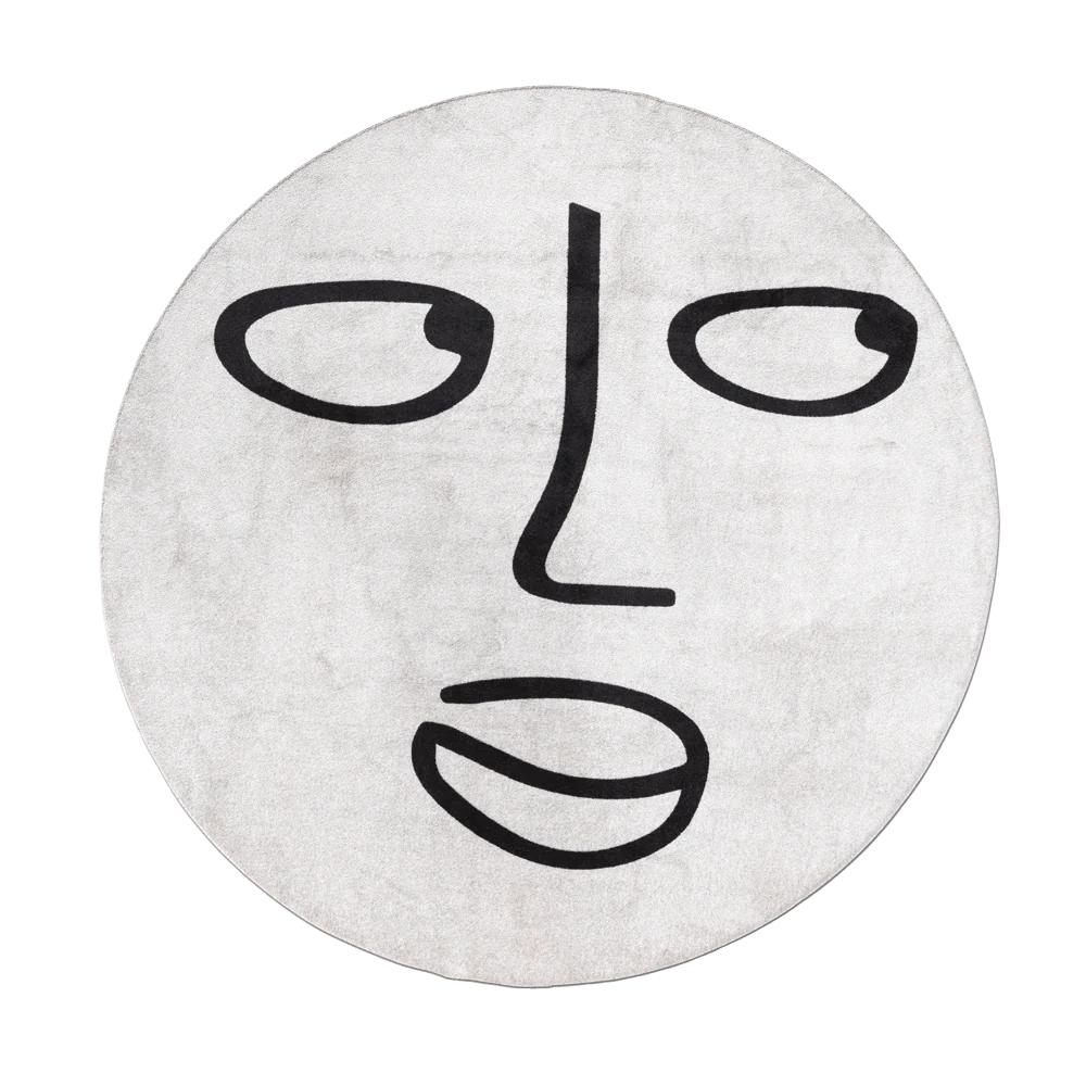 QEEBOO tapis ronde SILENT MOON Shantell Martin Collection