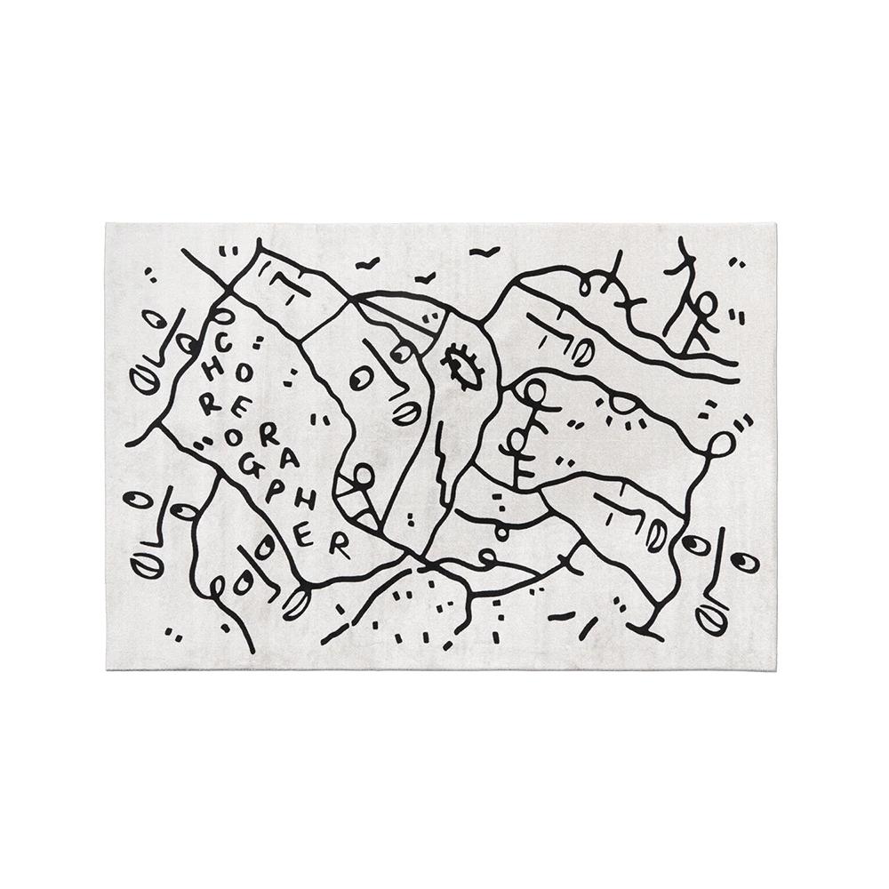 QEEBOO rectangular rug carpet CHOREOGRAPHER Shantell Martin Collection