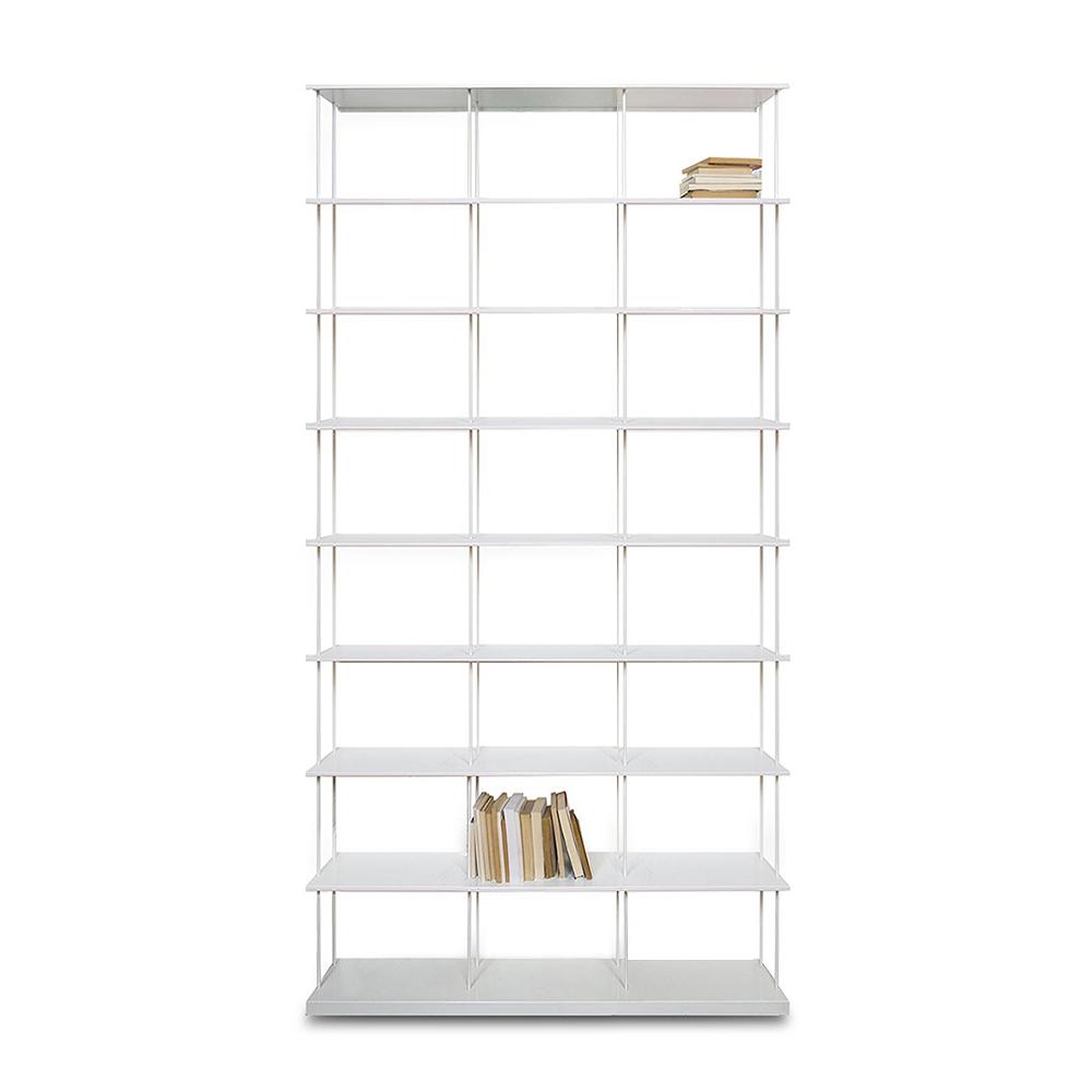 KRIPTONITE bibliothèque murale KROSSING MIDI 120 x H 203 cm avec base pour support au sol