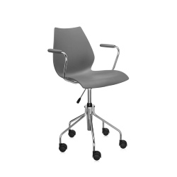 KARTELL chaise à roulettes avec accoudoirs  MAUI