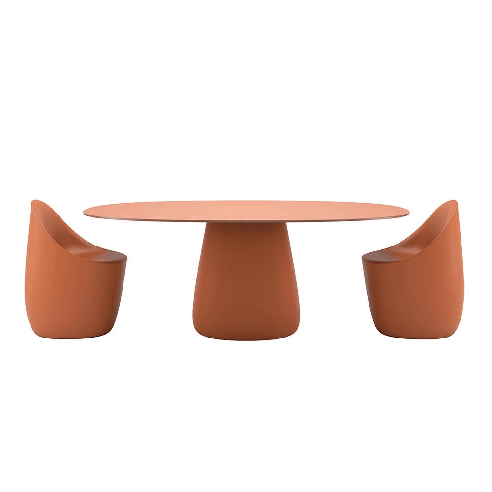 QEEBOO table pour l'extérieur COBBLE avec le plateau en HPL 190 cm