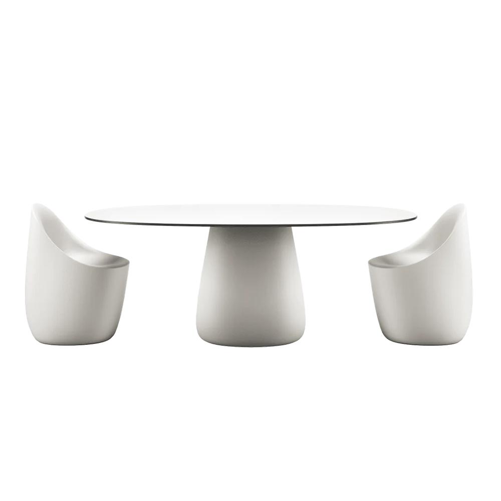 QEEBOO table pour l'extérieur COBBLE avec le plateau en HPL 190 cm