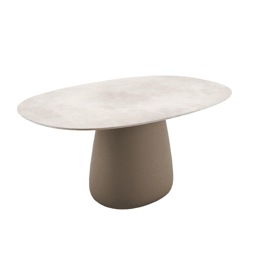 QEEBOO table pour l'extérieur COBBLE avec le plateau en GRÈS 160 cm
