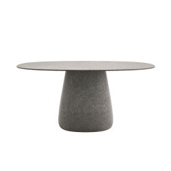 QEEBOO table pour l'extérieur COBBLE avec le plateau en GRÈS 160 cm