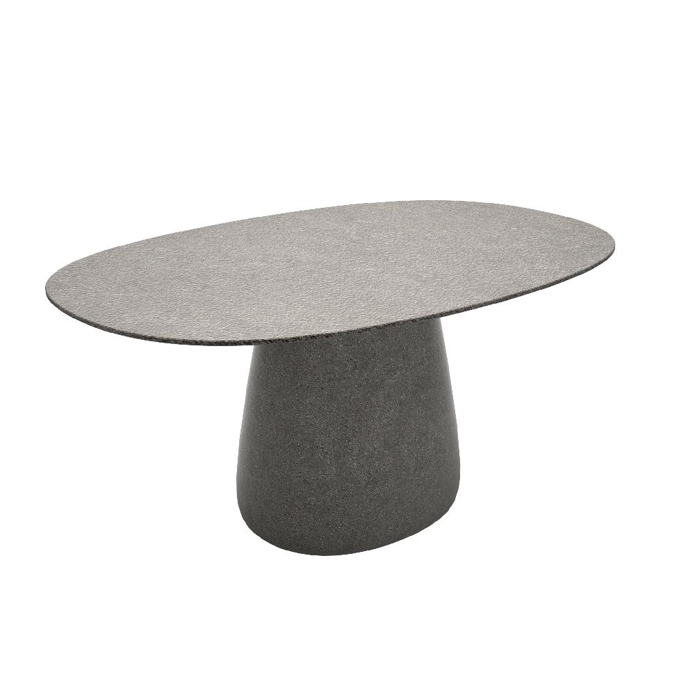 QEEBOO table pour l'extérieur COBBLE avec le plateau en GRÈS 160 cm