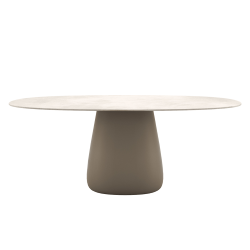QEEBOO table pour l'extérieur COBBLE avec le plateau en GRÈS 190 cm