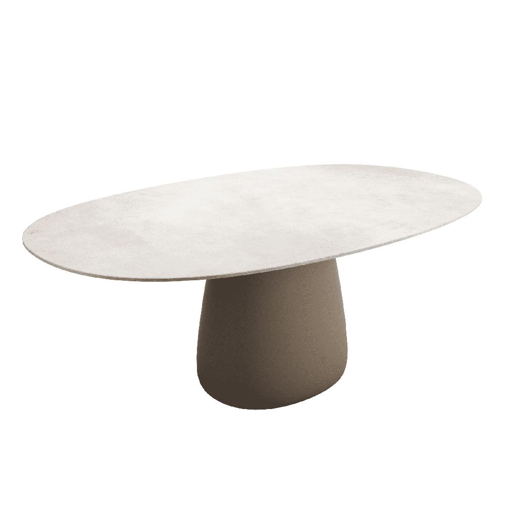 QEEBOO table pour l'extérieur COBBLE avec le plateau en GRÈS 190 cm