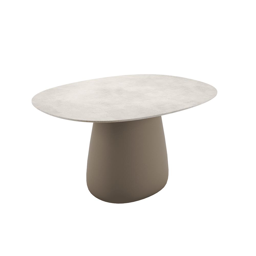 QEEBOO table pour l'extérieur COBBLE avec le plateau en GRÈS 135 cm