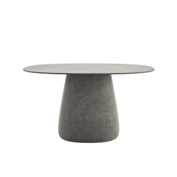 QEEBOO table pour l'extérieur COBBLE avec le plateau en GRÈS 135 cm