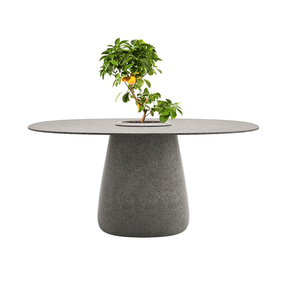 QEEBOO table pour l'extérieur COBBLE BUCKET avec le plateau en GRÈS 160 cm
