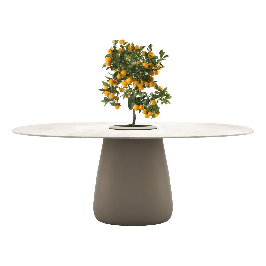 QEEBOO outdoor table COBBLE BUCKET table top STONEWARE 190 cm