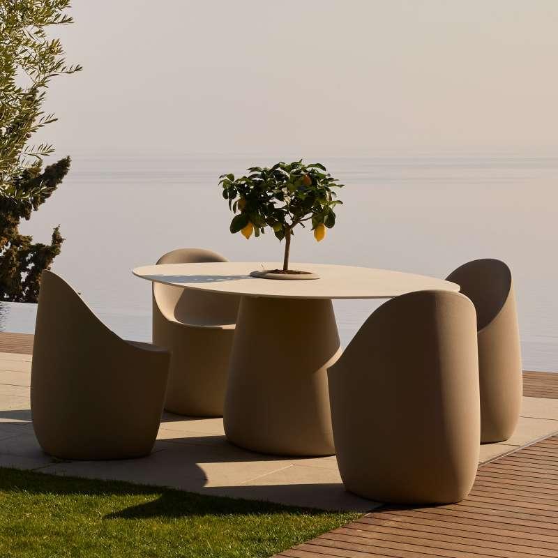QEEBOO outdoor table COBBLE BUCKET table top HPL 190 cm