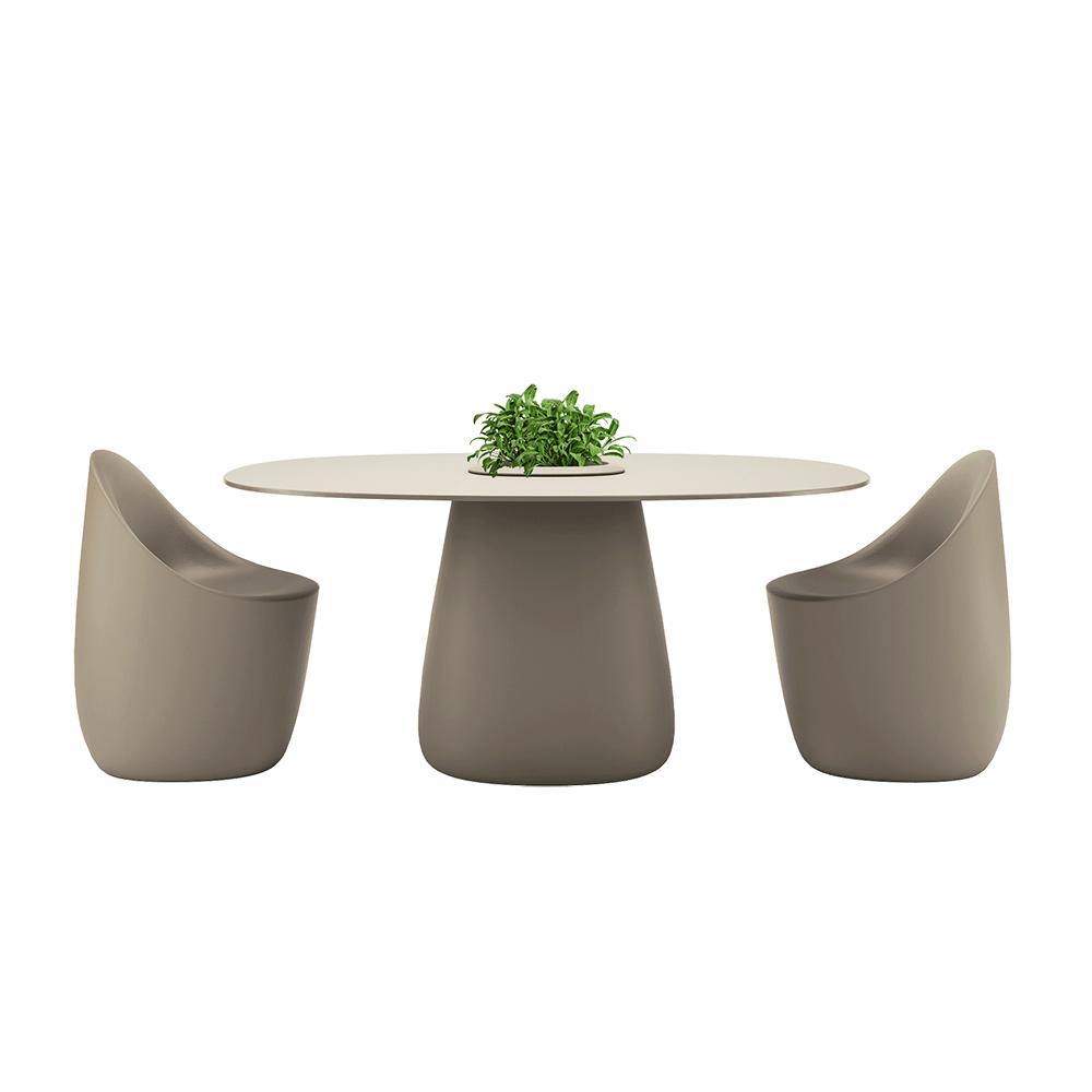 QEEBOO outdoor table COBBLE BUCKET table top HPL 160 cm