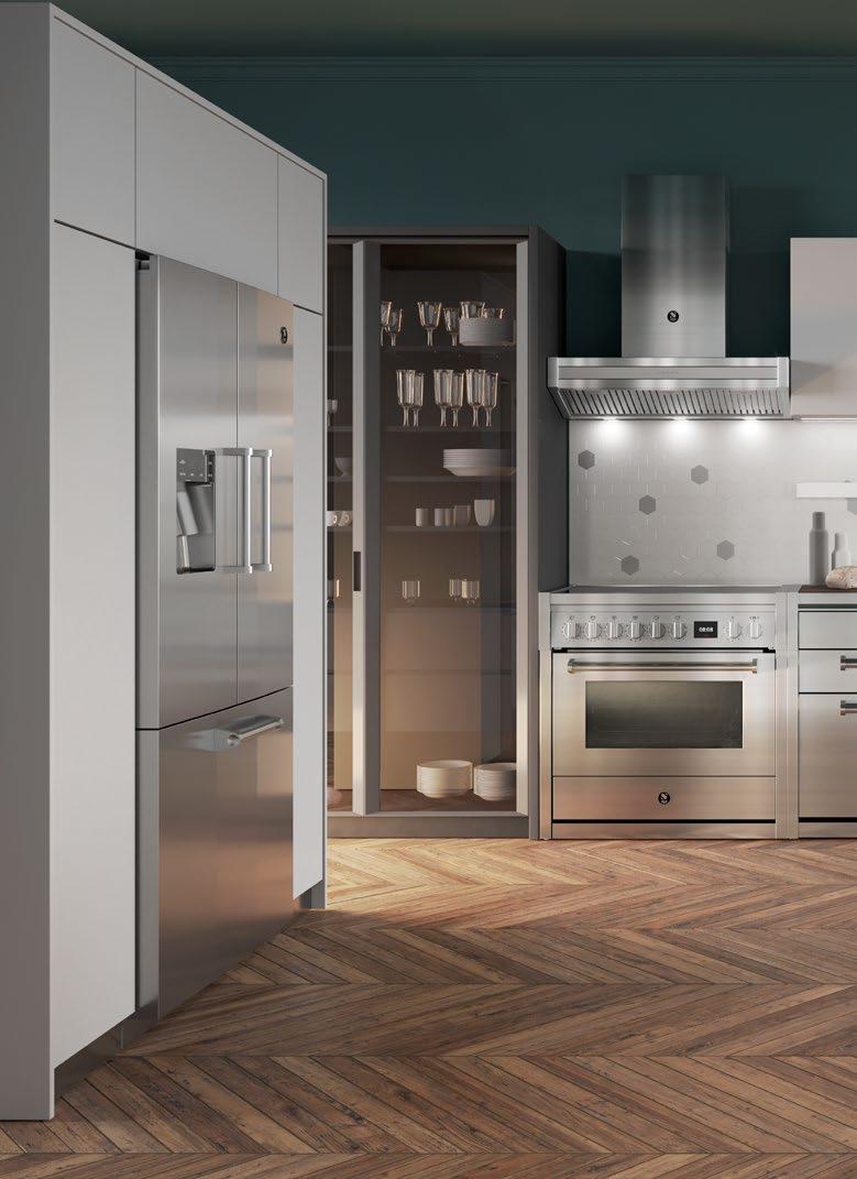 STEEL free-standing refrigerator GENESI 90 French Door GFR-9F