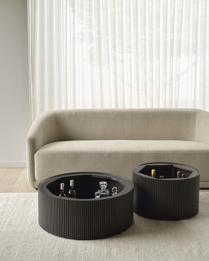 ETHNICRAFT coffee table with storage ROLLER MAX