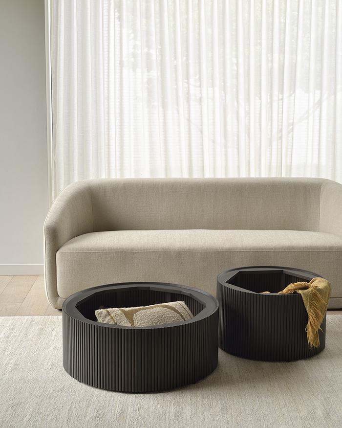 ETHNICRAFT coffee table with storage ROLLER MAX