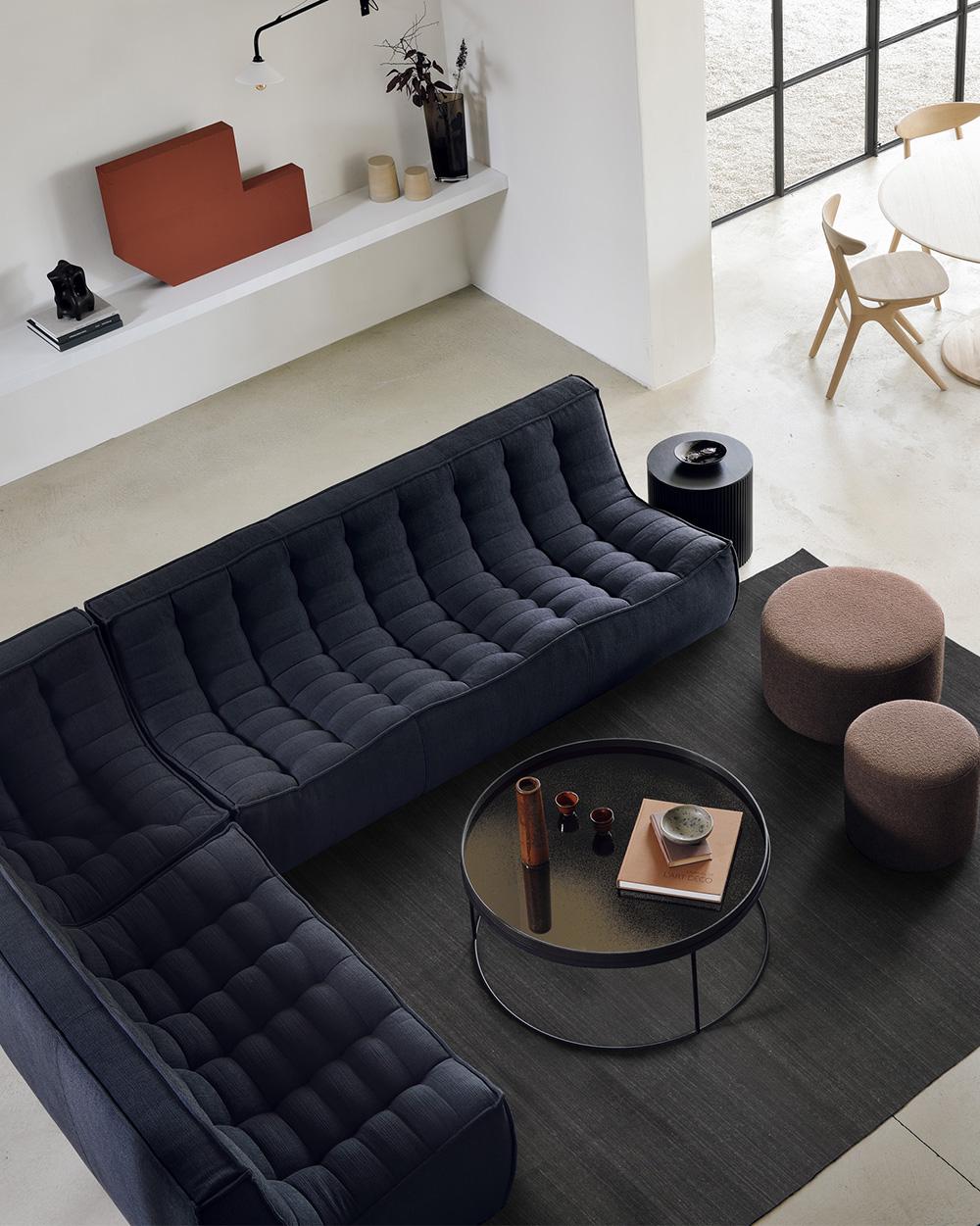 ETHNICRAFT square corner sofa N701 90°