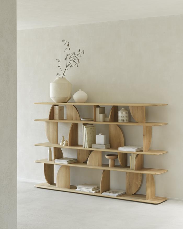ETHNICRAFT free-standing bookcase GEOMETRIC