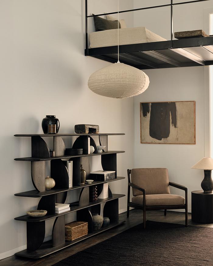 ETHNICRAFT free-standing bookcase GEOMETRIC