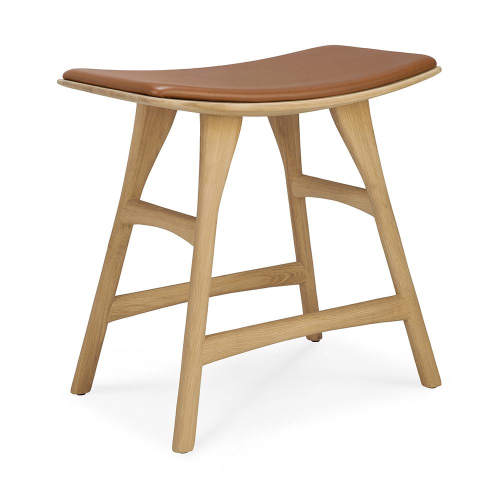 ETHNICRAFT tabouret avec coussin OSSO H 50 cm