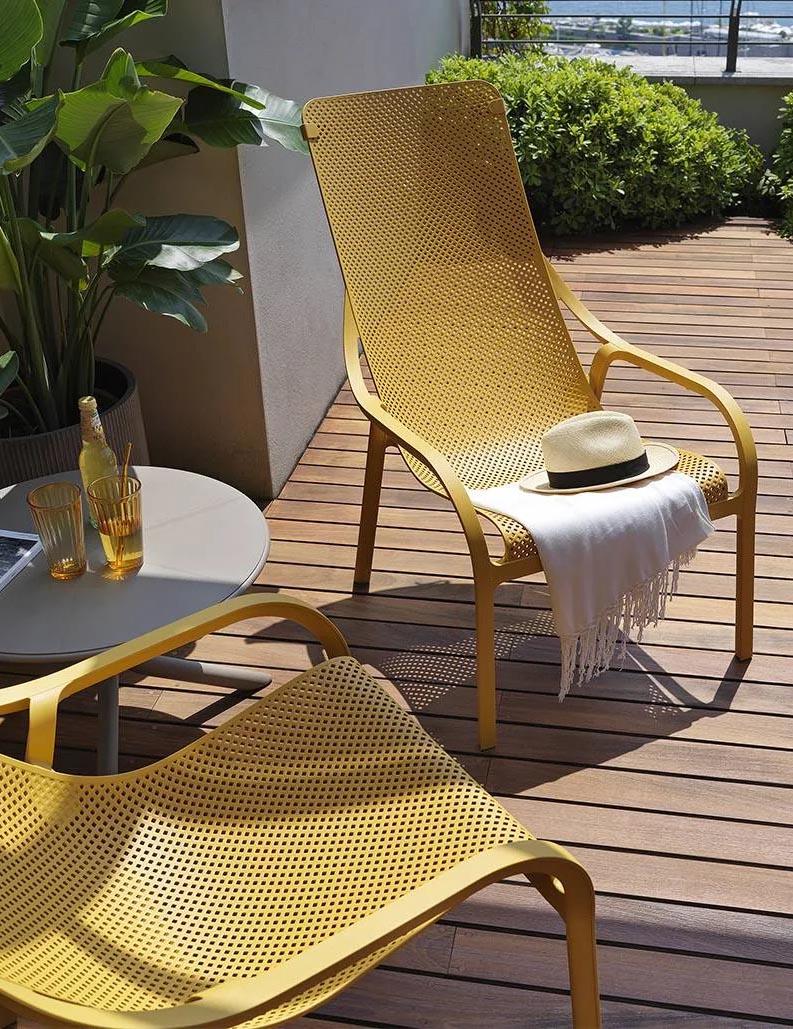 NARDI set de 2 fauteuils pour extérieur NET LOUNGE