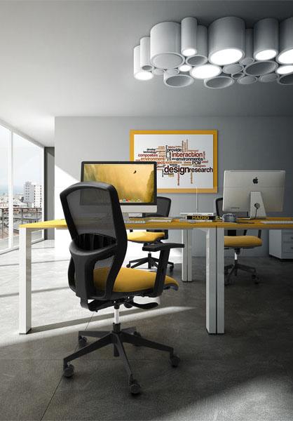 LEYFORM fauteuil de bureau SPRINT RE avec accoudoirs fixe et la base noire