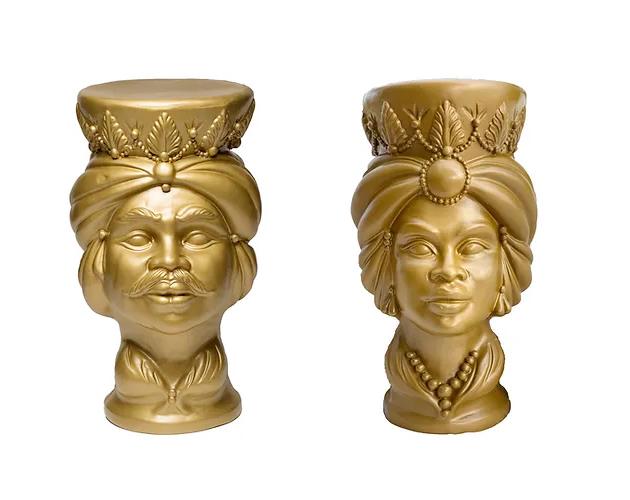 MILLESIMI set of 2 tables stools IL MORO + LA MORA