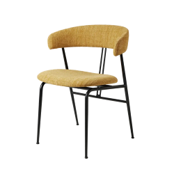 GUBI chaise avec accoudoirs et rembourrage total VIOLIN