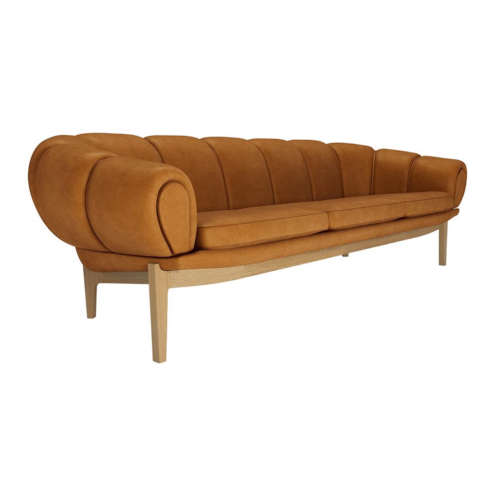 GUBI sofa CROISSANT in leather