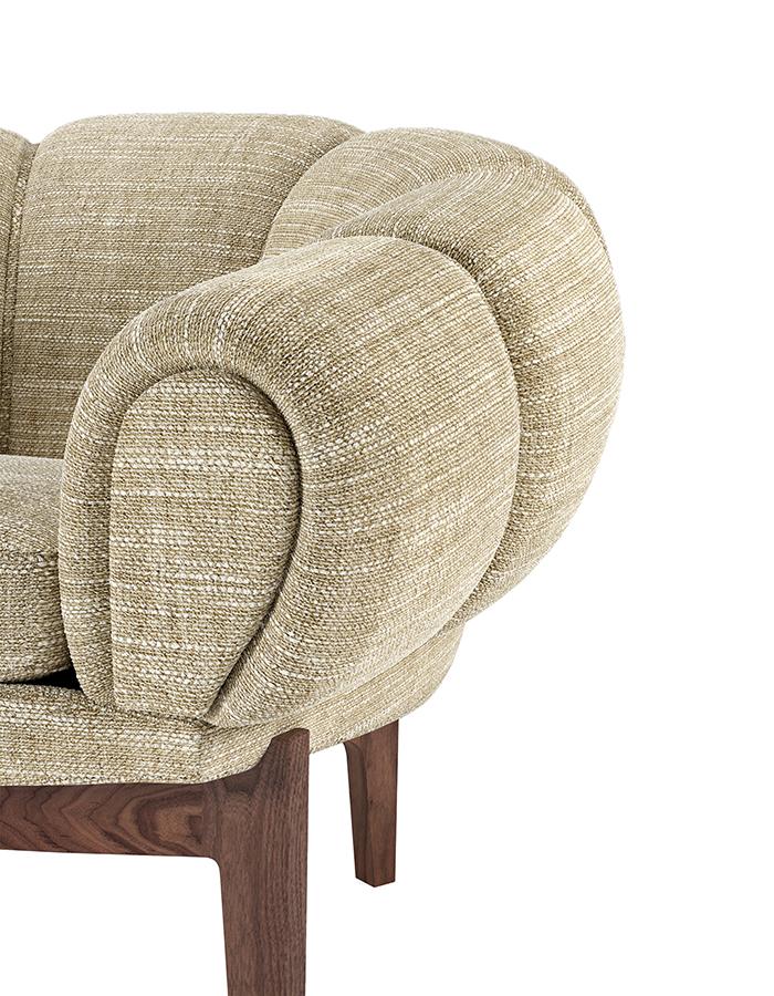 GUBI sofa CROISSANT in fabric