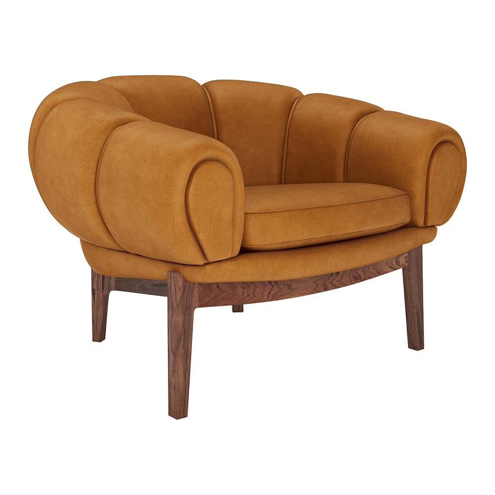 GUBI fauteuil CROISSANT en cuir