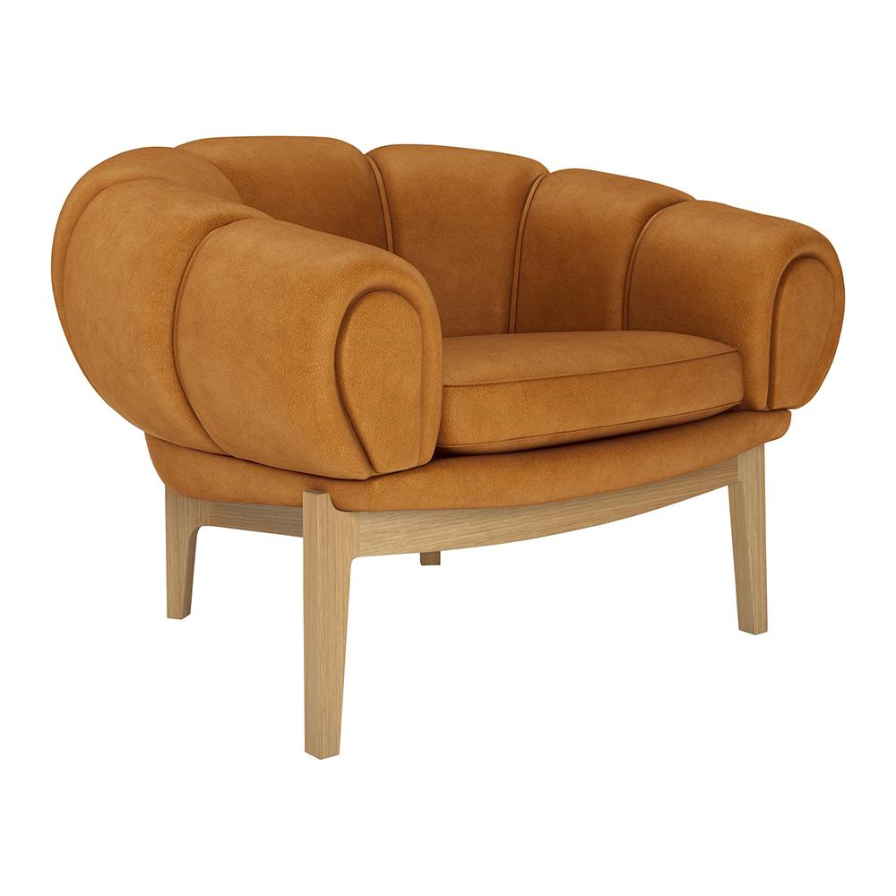 GUBI fauteuil CROISSANT en cuir