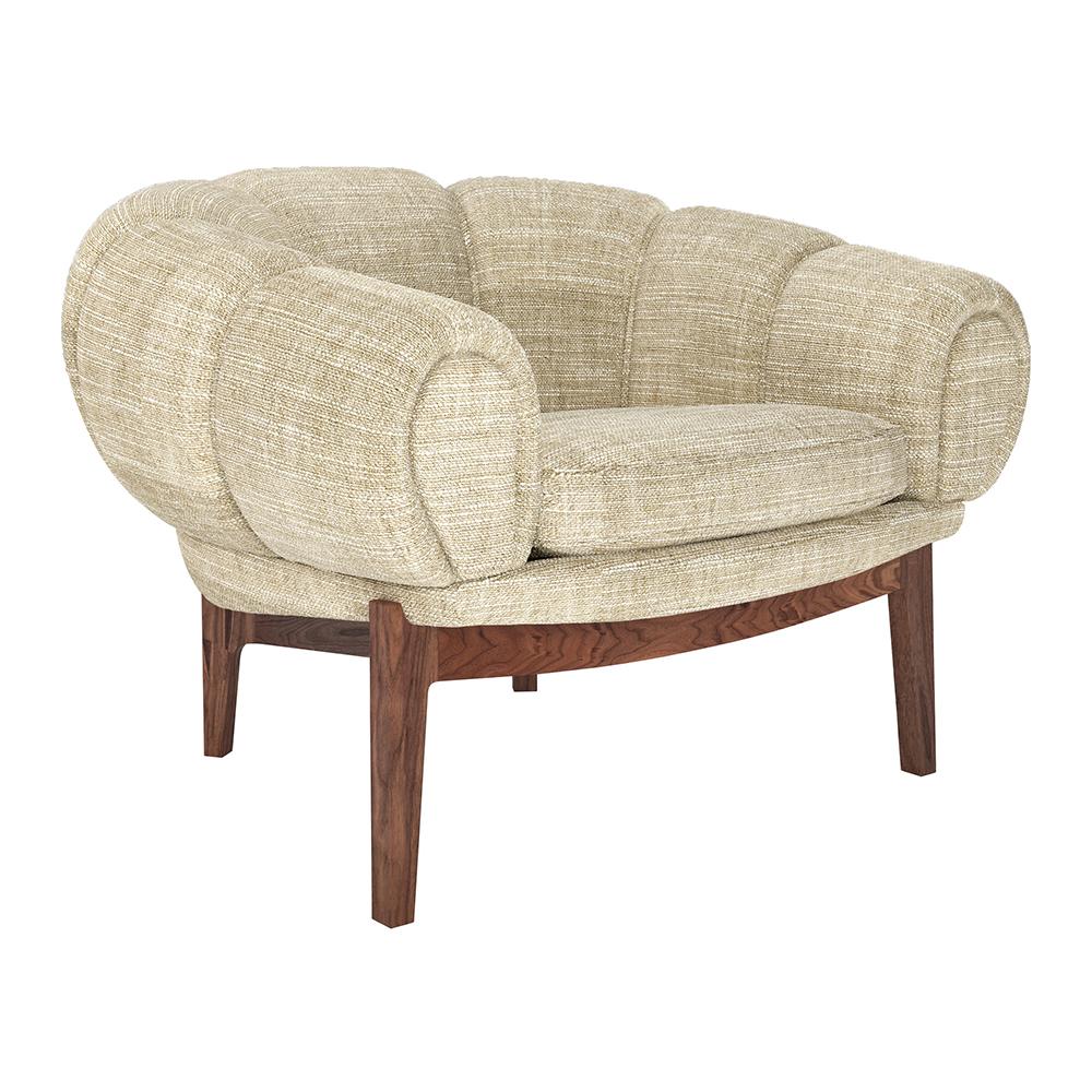 GUBI fauteuil CROISSANT en tissu