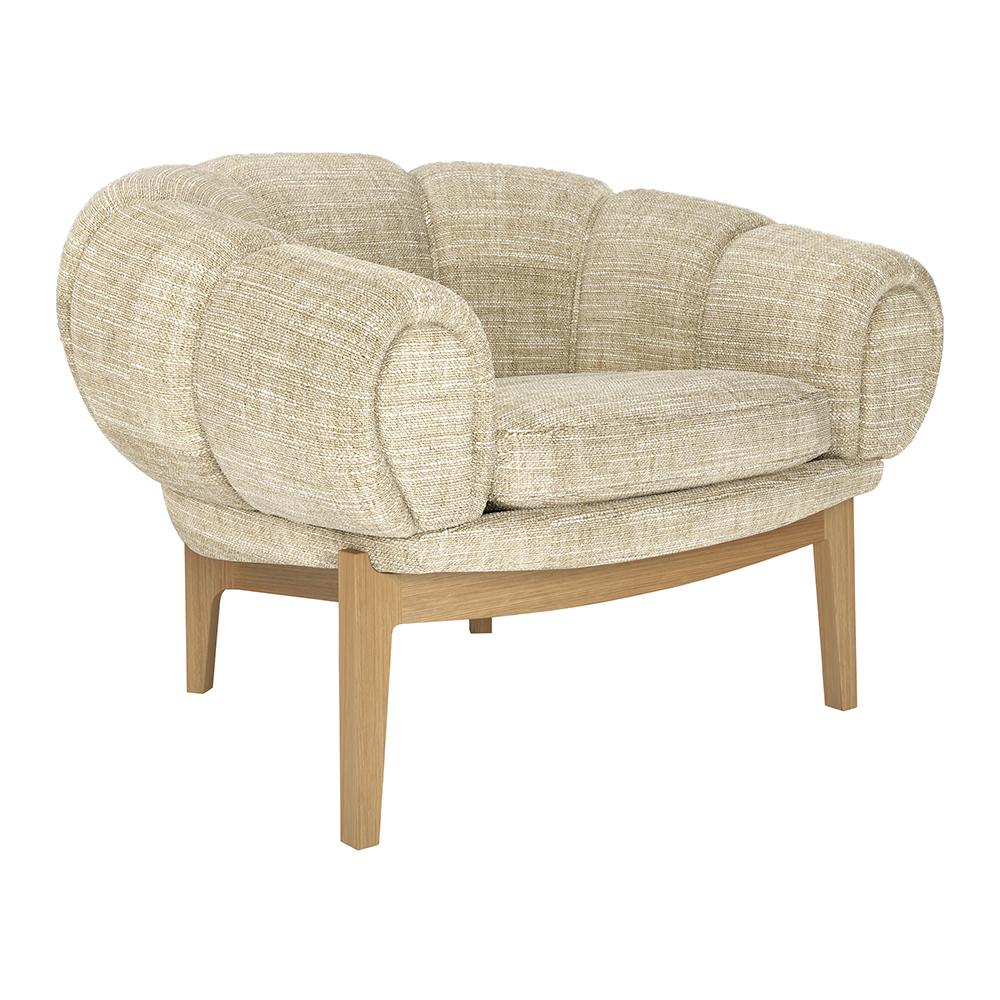 GUBI fauteuil CROISSANT en tissu