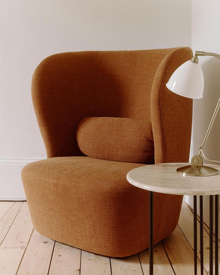 GUBI high back armchair STAY LARGE with black base