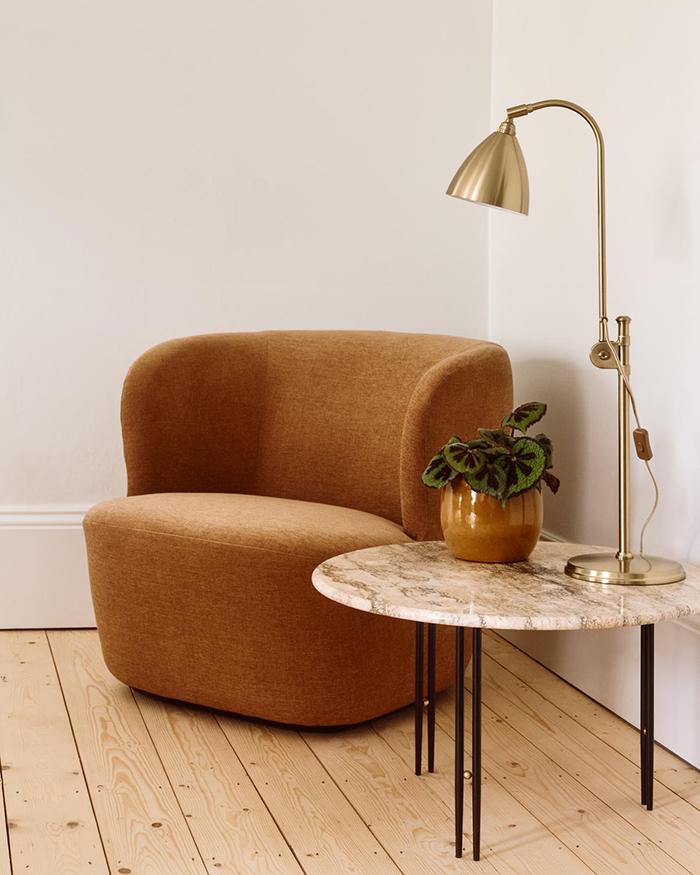 GUBI armchair STAY LARGE with black base