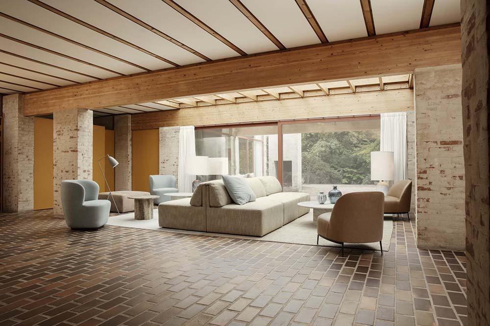 GUBI armchair STAY LARGE with black base