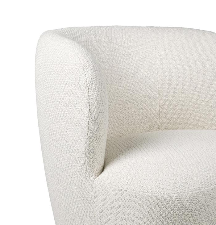 GUBI armchair STAY SMALL with returning swivel base