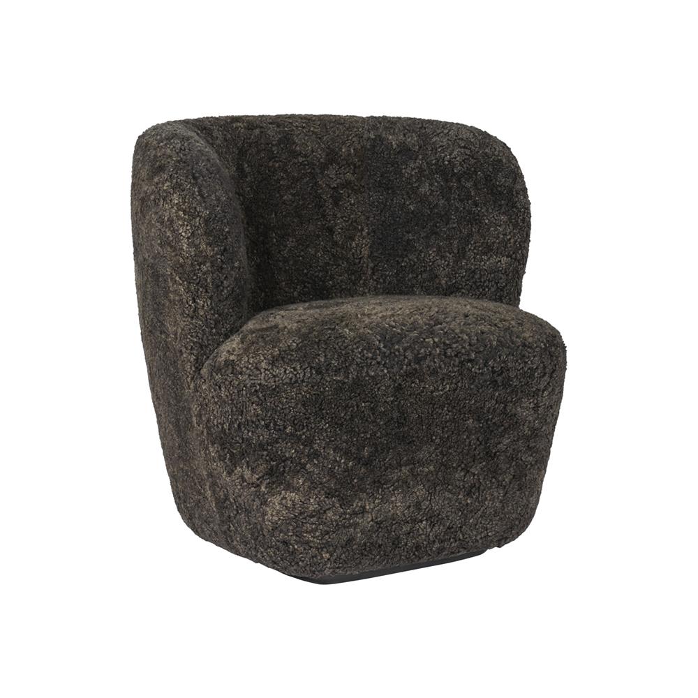 GUBI armchair STAY SMALL with black base