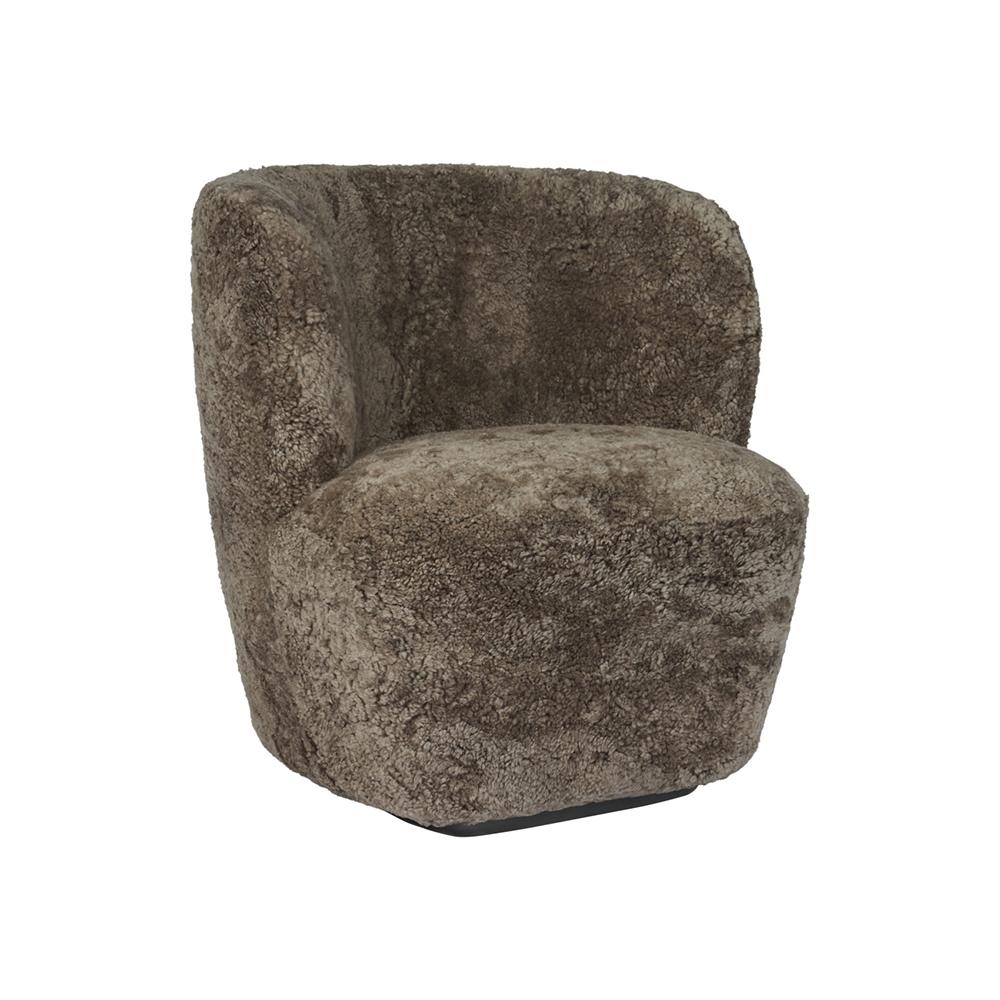 GUBI armchair STAY SMALL with black base